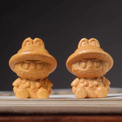 Labubu Handcrafted Wooden Figurine