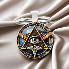 All-Seeing Eye Alloy Keychain – Mystical Symbolism Pendant