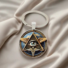 All-Seeing Eye Alloy Keychain – Mystical Symbolism Pendant