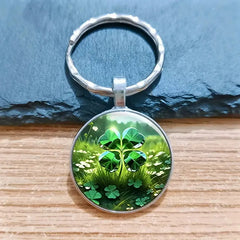 Lucky Clover Alloy Keychain