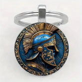 Ancient Greek Warrior Alloy Keychain 