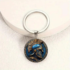 Ancient Greek Warrior Alloy Keychain 