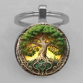 Vintage Broccoli Art Alloy Keychain