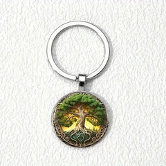 Vintage Broccoli Art Alloy Keychain