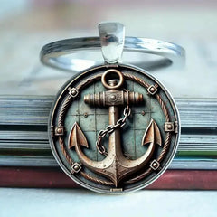 Vintage Nautical Anchor Alloy Keychain