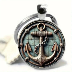 Vintage Nautical Anchor Alloy Keychain