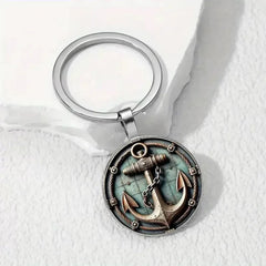 Vintage Nautical Anchor Alloy Keychain