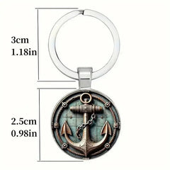 Vintage Nautical Anchor Alloy Keychain