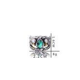 Lord of the Rings Inspired Alloy Ring with Green Zircon Stone