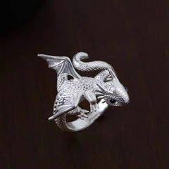 Cute Dragon Wrap Ring – Adjustable Alloy Fantasy Jewelry