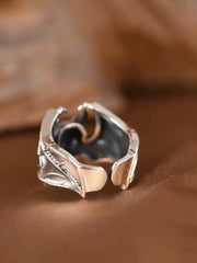 Vintage Alloy Bat Skull Ring