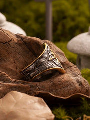 Nordic Compass Shield Ring
