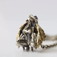 Fallen Angel Demon Girl Pendant Necklace