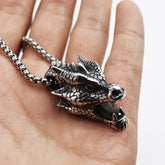 Fierce Dragon Head Pendant Necklace 