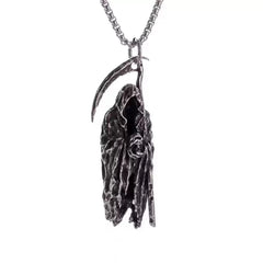 Grim Reaper Pendant Necklace – Scythe Reaper Jewelry