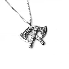 Viking Double Axe Pendant Necklace