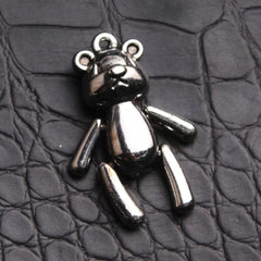 Cute Bear Pendant – Metallic Silver