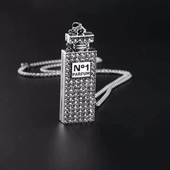 Perfume Bottle Pendant Necklace