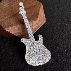 Sparkling Electric Guitar Brooch – Crystal Rhinestone Pin