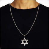 Alloy Star of David Pendant Necklace – Sparkling Geometric Jewelry