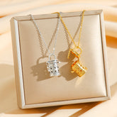 Alloy Mini Bag Pendant Necklace – Gold & Silver