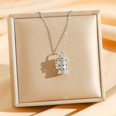 Alloy Mini Bag Pendant Necklace – Gold & Silver