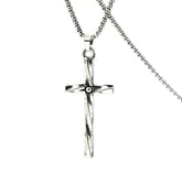 Minimalist Vintage Alloy Cross Pendant Necklace for Men
