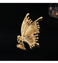 Enamel Fairy Butterfly Wings Brooch – Gold Alloy