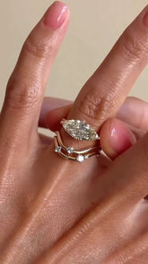 Mermaid's Tear Moissanite Ring Set