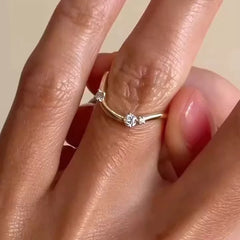 Mermaid's Tear Moissanite Ring Set