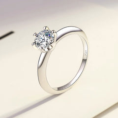 1ct Moissanite Solitaire Ring
