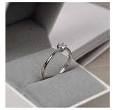 S925 Sterling Silver 0.5ct Moissanite Solitaire Ring – Delicate Brilliance