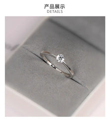 S925 Sterling Silver 0.5ct Moissanite Solitaire Ring – Delicate Brilliance