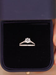 Elegant Alloy Star Zircon Ring for Women – Double Band Design