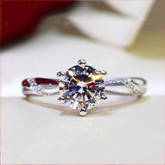 Galaxy Sparkle Round Zircon Ring 