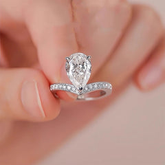 Royal Pear Cut Zircon Ring