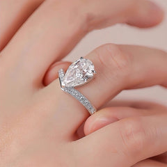 Royal Pear Cut Zircon Ring