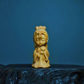 Hand-Carved Boxwood "Four Beauties of Ancient China" Figurine Set