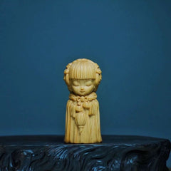 Hand-Carved Boxwood "Four Beauties of Ancient China" Figurine Set