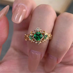 Vintage Royal Green Zircon Ring