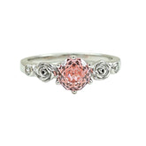 S925 -Created Pink Sapphire "True Love Rose" Ring