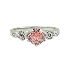 S925 -Created Pink Sapphire "True Love Rose" Ring