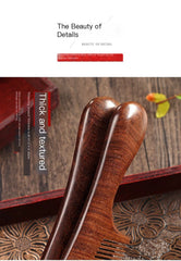Rounded Teeth Wooden Comb For Scalp Care
