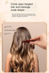 Anti-Pulling Wooden U-Shaped Hair Massage Comb