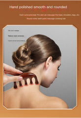 Anti-Pulling Wooden U-Shaped Hair Massage Comb