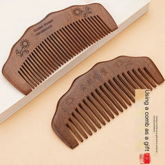 Golden Thread Sandalwood Comb – Premium Gift Comb