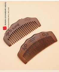 Golden Thread Sandalwood Comb – Premium Gift Comb