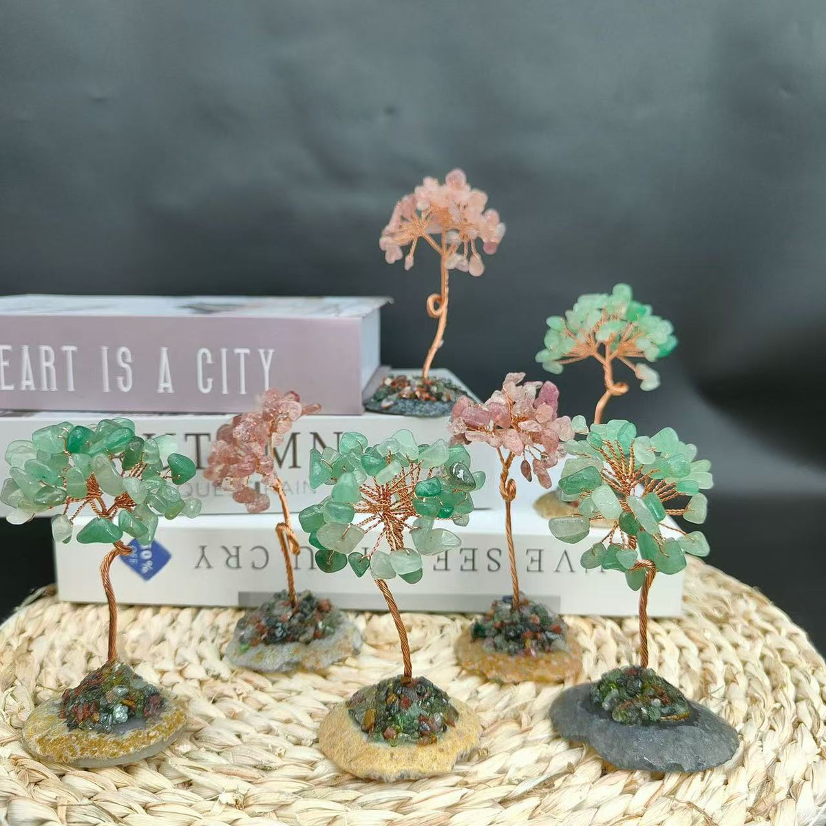 Gemstone Bonsai Trees – Decorative Crystal Tree Sculptures
