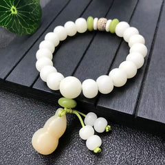 White Jade Bodhi Bracelet – Handcrafted Spiritual Jewelry