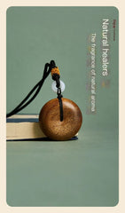 Agarwood Safety Buckle Necklace – Fragrant Elegance with Vintage Craftsmanship